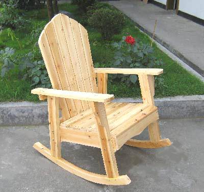 Wood Adirondack Rocking Chair