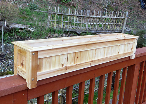 wood deck planter