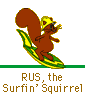 RUS, the Surfin' Squirrel