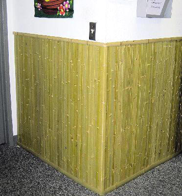 bamboo wallpaper. Aged BCR installed w/amboo