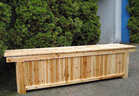 Wood Outdoor Storage Bench