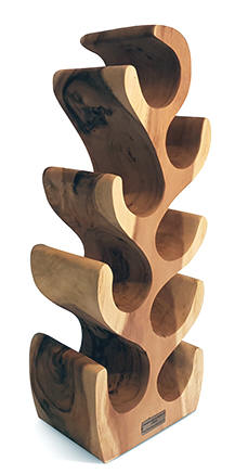 Creative Wood Wine Rack - Monkeypod Wood - ApolloBox